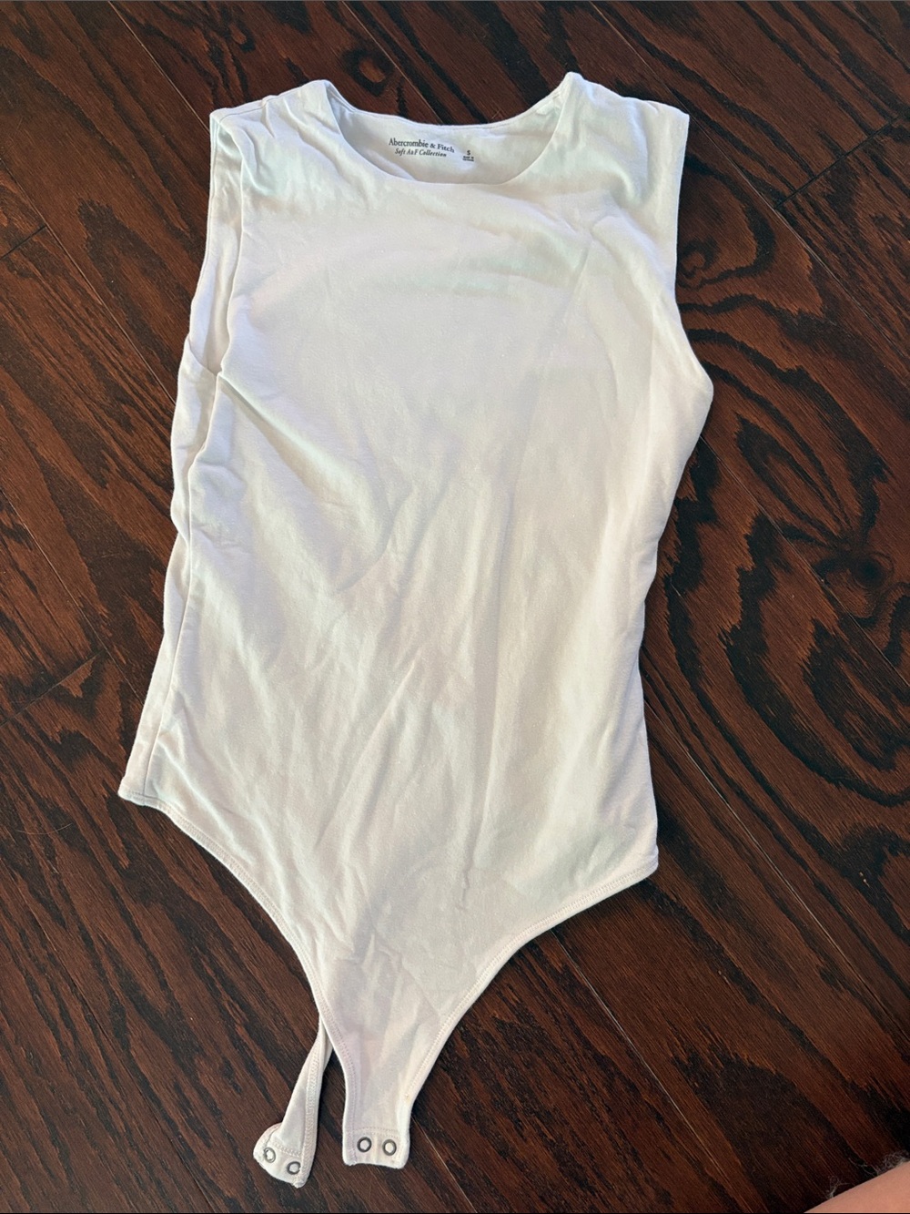 Abercrombie & Fitch White Ribbed Bodysuit Tank
